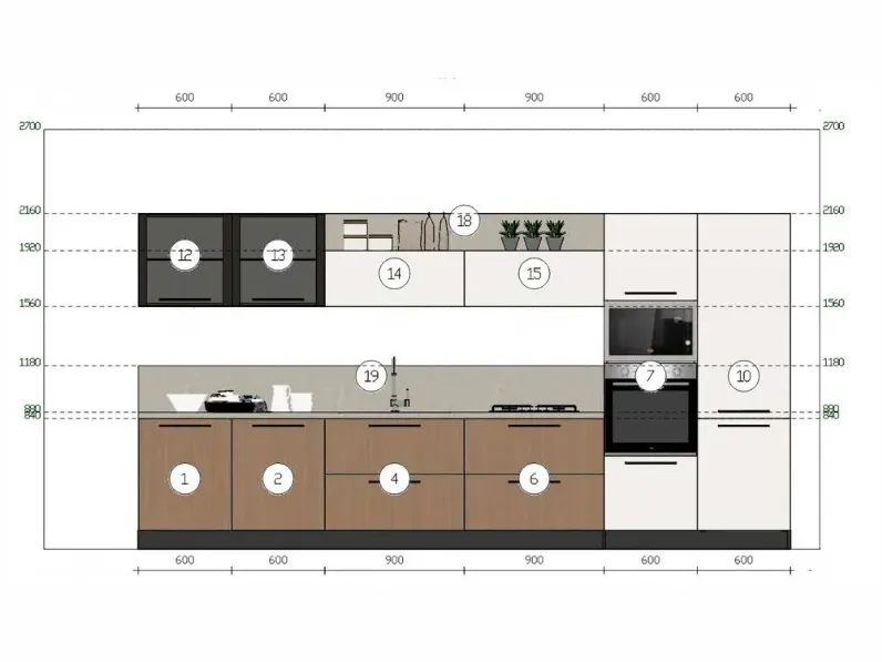 Cucina Prima cucine Domino PREZZO OUTLET scontata 24%
