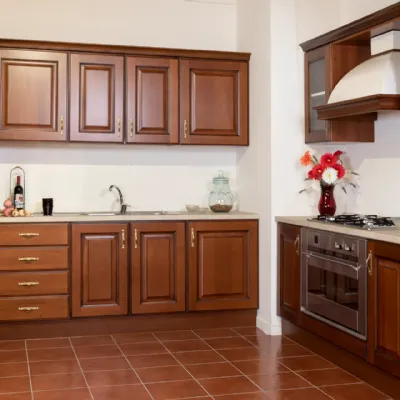 Cucina ciliegio classica lineare Artigianale Eden di arkom cucine a soli 4400