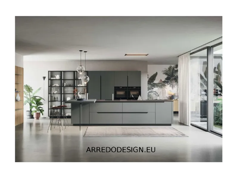 Cucina altri colori moderna con isola Emporio Dibiesse a soli 5150