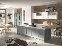 Cucina Alba classica azzurra Essebi ad isola scontata 38%