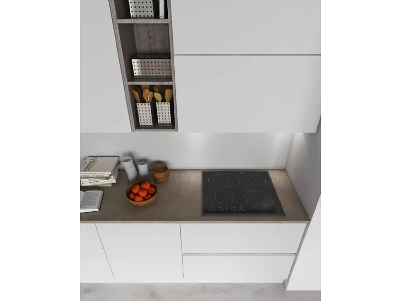 Cucina moderna lineare Seta 3 Essebi a prezzo ribassato