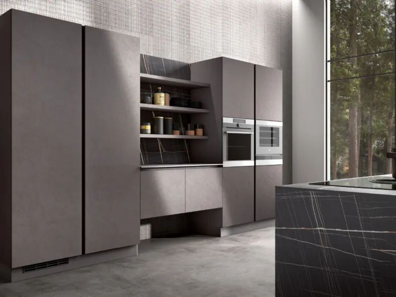 Cucina grigio design ad isola Nuova stella Essebi a soli 16600€
