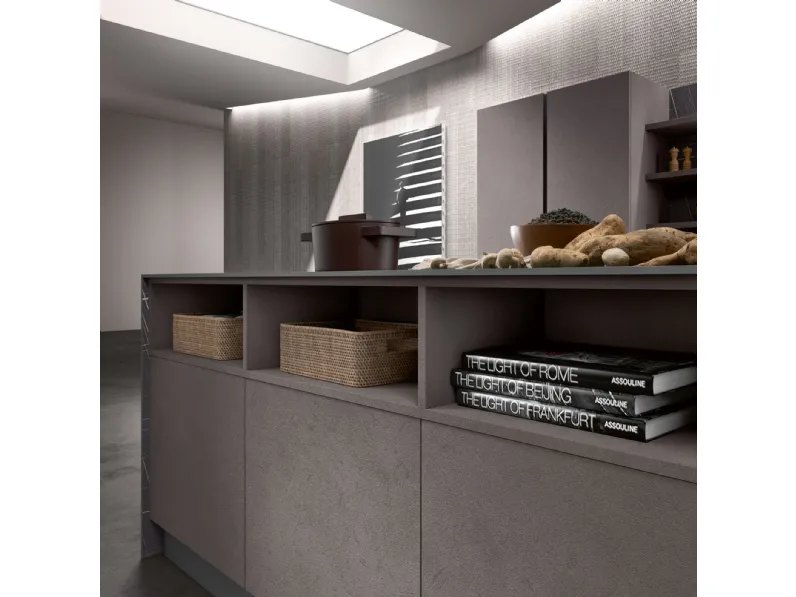 Cucina grigio design ad isola Nuova stella Essebi a soli 16600€