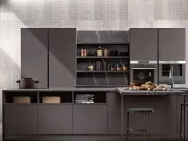 Cucina grigio design ad isola Nuova stella Essebi a soli 16600€