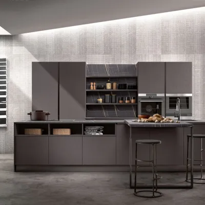 Cucina grigio design ad isola Nuova stella Essebi a soli 16600