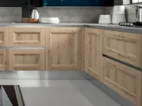 Cucina Essenza colore rovere gola moderna rovere chiaro ad angolo Nuovi mondi cucine