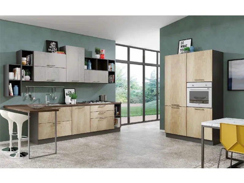 Cucina Mira penisola moderna altri colori Evo cucine con penisola scontata 50%