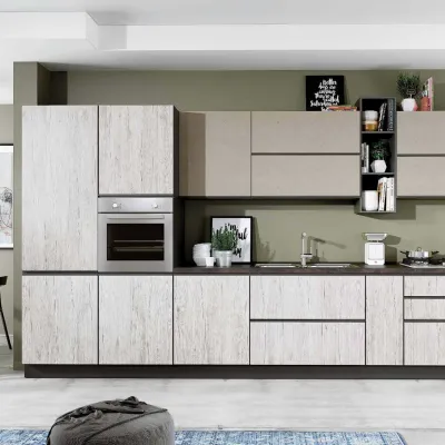 Cucina lineare Emily 01 Evo cucine con uno sconto vantaggioso