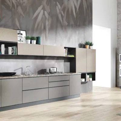 Cucina Emily 10 moderna altri colori Evo cucine lineare scontata 50%