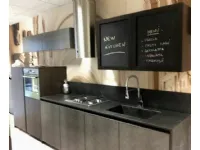 Cucina Arredo3 country lineare grigio in laccato opaco Factory