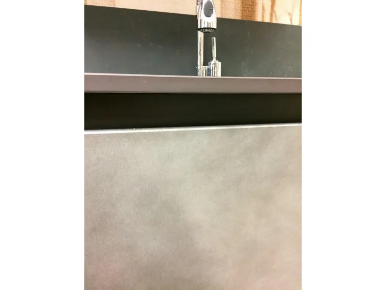 Cucina Arredo3 country lineare grigio in laccato opaco Factory