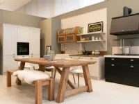 Cucina rovere moro country ad angolo Scavolini Favilla a soli 14300