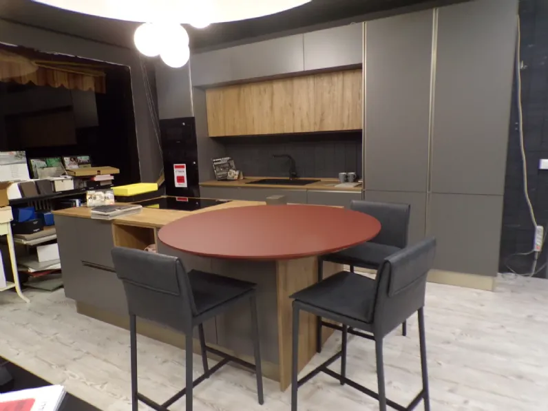 Cucina grigia design con isola Modula con isola Febal a soli 7990 Euro