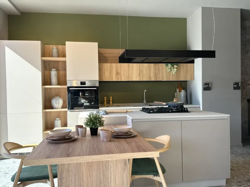 Cucina con isola in laminato opaco altri colori Foodshelf a prezzo scontato