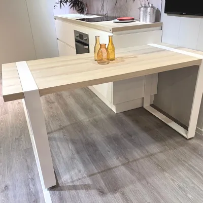 Cucina Foodshelf inside moderna bianca Scavolini lineare scontata 30%