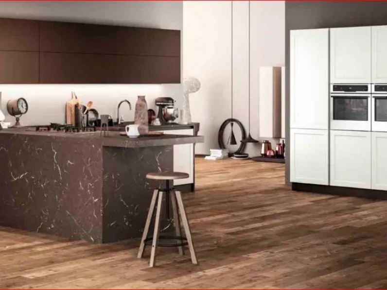Cucina bianca moderna lineare Frame 3 Arredo3 a soli 10300 Euro