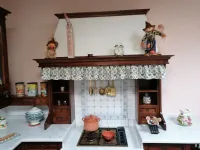 Cucina Frame classica ad angolo noce in legno La cascina