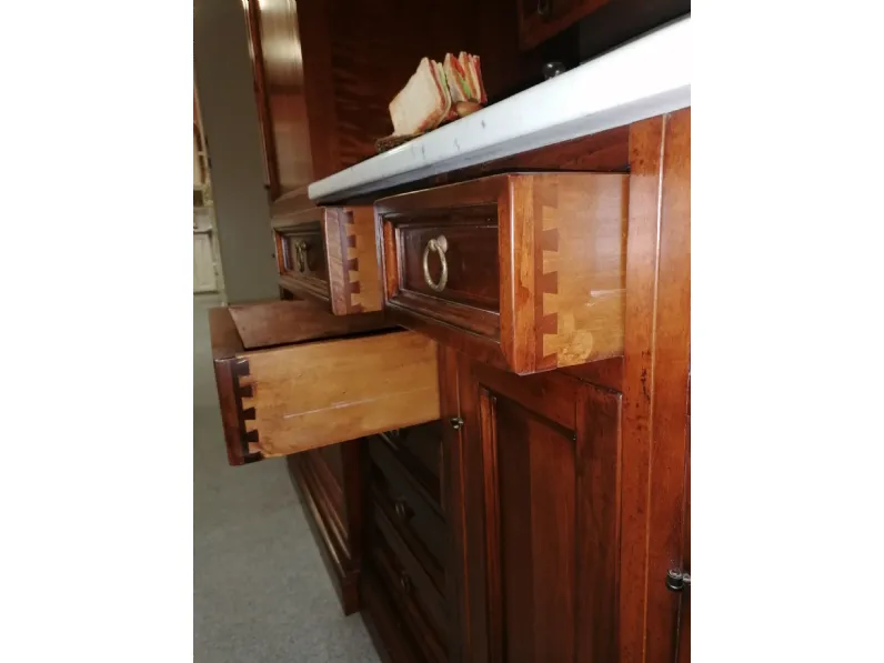 Cucina Frame classica ad angolo noce in legno La cascina