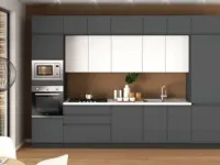 Cucina grigia moderna lineare Evo cucine Fusion a soli 3964 Euro