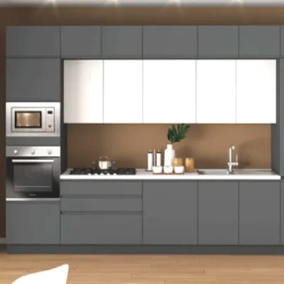 Cucina grigia moderna lineare Evo cucine Fusion a soli 3964 Euro
