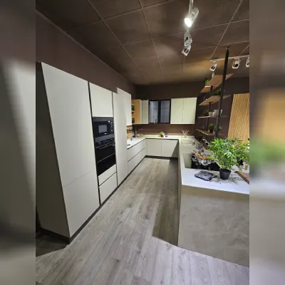 Cucina Cucina smart moderna tortora G5 con penisola scontata 50%