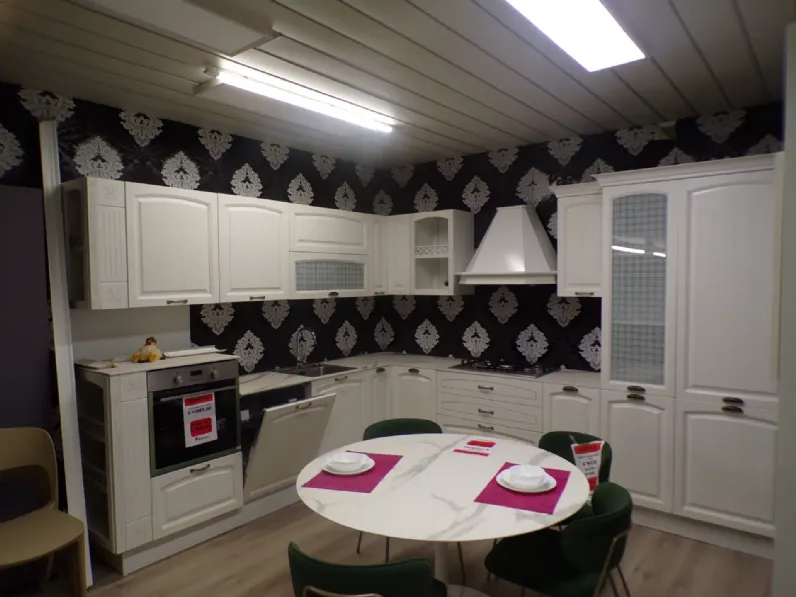 Cucina Gala febal casa classica bianca Febal ad angolo scontata 45%