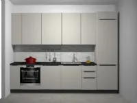 Cucina Gicinque moderna lineare grigio in laminato opaco Smart