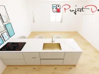 Cucina grigia design con isola Sp22 Astra a soli 7900 Euro
