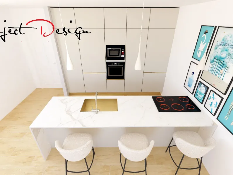 Cucina Sp22 con isola Astra con uno sconto imperdibile