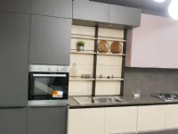 Cucina lineare in laminato materico grigia Cucina modello ginevra ciao cucina a prezzo ribassato