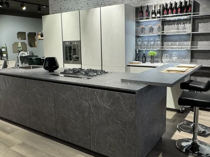 Cucina Tag moderna grigia La casa moderna con isola scontata 60%