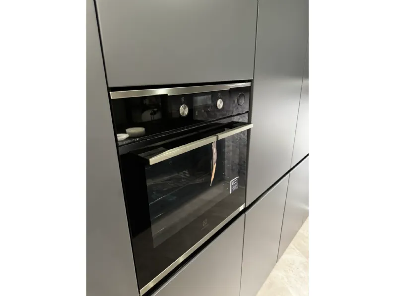 Cucina grigia moderna con penisola Dibiesse Area 22 xl job a soli 14260 Euro
