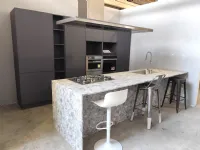 Cucina grigia moderna con penisola Bea orione penisola Arrex scontata