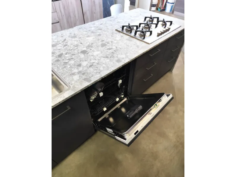 Cucina con penisola moderna grigia Arrex Bea orione penisola a soli 6500 Euro