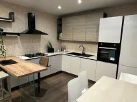 Cucina grigia moderna con penisola Net cucine Delizia a soli 7650 Euro