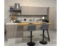 Cucina a prezzo scontato con penisola moderna Modello sand Febal