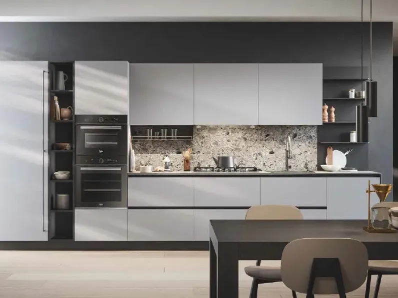 Cucina a PREZZI OUTLET in laminato materico Prima cucine -50%