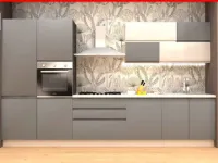 Cucina grigia moderna lineare Master kel Artigianale a soli 2940 Euro
