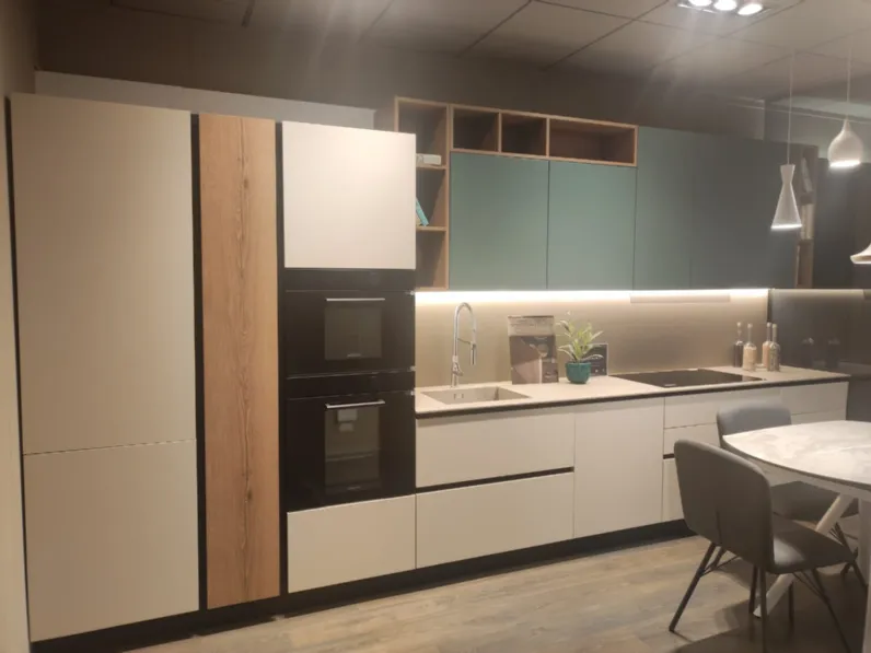Cucina Retta cloe moderna grigia Arredo3 lineare scontata 50%