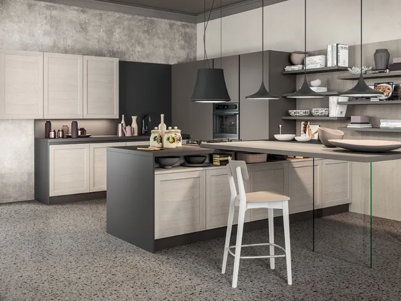 Cucina Frame con penisola Arredo3 con uno sconto imperdibile