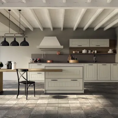 Cucina grigio country lineare Castellana mir Md work scontata