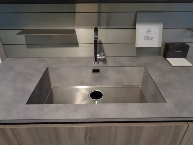Cucina grigio design lineare Cloe Arredo3