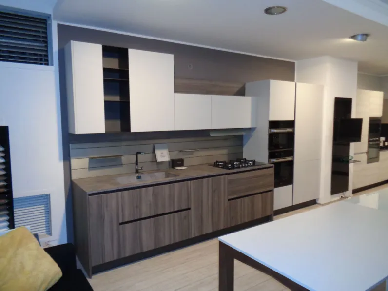 Cucina grigio design lineare Cloe Arredo3