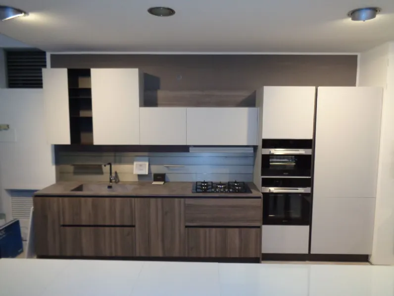 Cucina grigio design lineare Cloe Arredo3