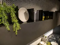 Cucina grigia design lineare Creativa Lube cucine in Offerta Outlet