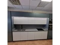 Cucina lineare in laccato opaco grigio Flex a prezzo scontato