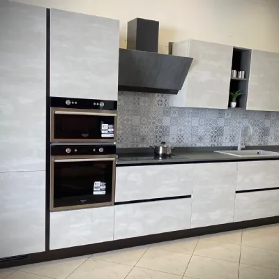 Cucina grigio design lineare Stella  Essebi cucine in Offerta Outlet