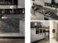 Cucina grigio industriale con penisola Cucina industrial zen  Nuovi mondi cucine