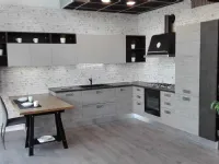 Cucina grigio industriale con penisola Oslo  Gicinque cucine in Offerta Outlet