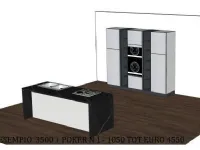 Cucina grigio moderna ad angolo Bea Cucine store scontata